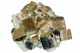 Shiny, Cubic Pyrite Crystal Cluster - Peru #178380-1